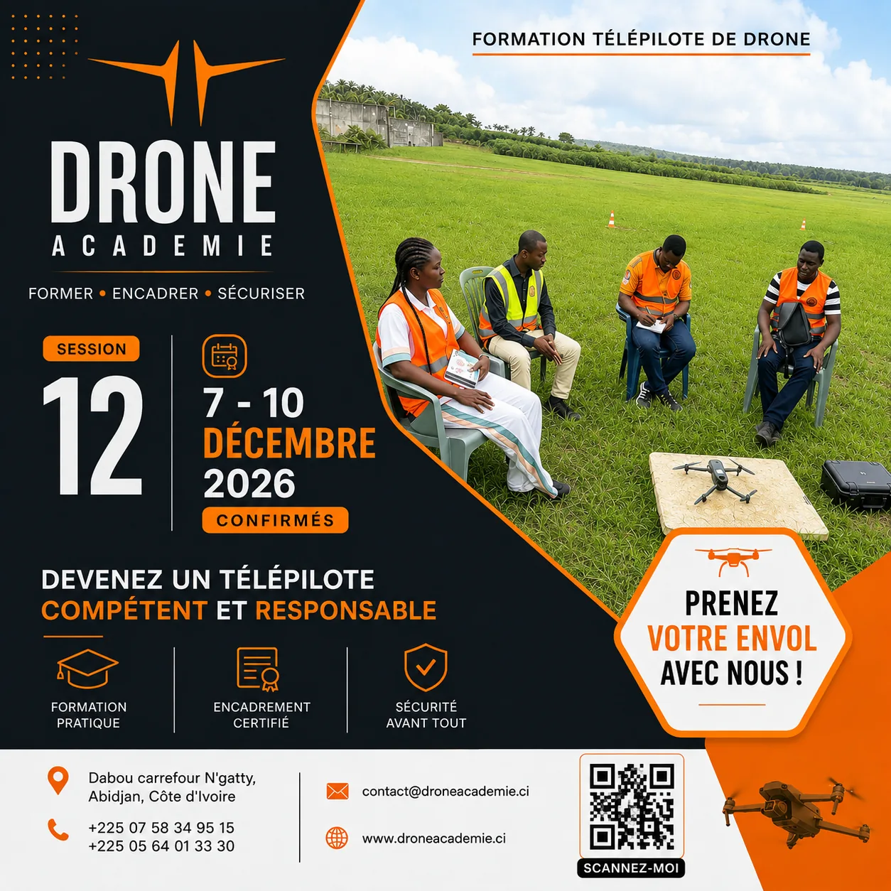 Session 12 — formation télépilote de drone confirmés, 7 au 10 décembre 2026